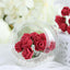 48 Roses 1" Burgundy Real Touch Artificial DIY Foam Rose Flowers With Stem, Craft Rose Buds