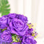 2 Bushes 18" Real Touch Purple Artificial Rose Flower Bouquet, Silk Long Stem Flower Arrangements