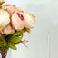 2 Pack 19" Cream Blush Artificial Peony Flower Wedding Bouquets, Faux Silk Flower Arrangements