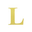 4 Pack 5" Metallic Gold Alphabet Stickers Banner, Customizable Stick on Gold Letters - L