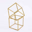 2-Pack Metal Flower Stands Gold Geometric Wedding Centerpieces Square Frame - Durable Display 12"