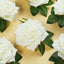 24 Roses 5" Ivory Artificial Foam Flowers With Stem Wire and Leaves