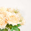 2 Bushes 18" Real Touch Cream Artificial Rose Flower Bouquet, Silk Long Stem Flower Arrangements