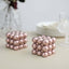 2-Pack Decorative Paraffin Wax Candles Bubble Cube Design Metallic Rose Gold - Unscented Long Burning Pillar Candle Set 2"