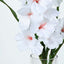 3 Stems 36" Tall White Artificial Silk Gladiolus Flower Spray Bush