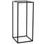 2-Pack Wedding Flower Stand Black Metal Geometric Column Frame Rectangular - Versatile Floral Pedestal for Sophisticated Arrangements 24"