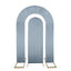 Set of 2 Dusty Blue Spandex Fitted Wedding Arch Covers for Round Top and Double Arch Chiara Backdrop Stands - 6ft,8ft