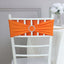5 Pack Stretch Spandex Chair Sashes Orange - Reusable Chair Bands with Silver Diamond Ring Slide Buckle 5"x14"