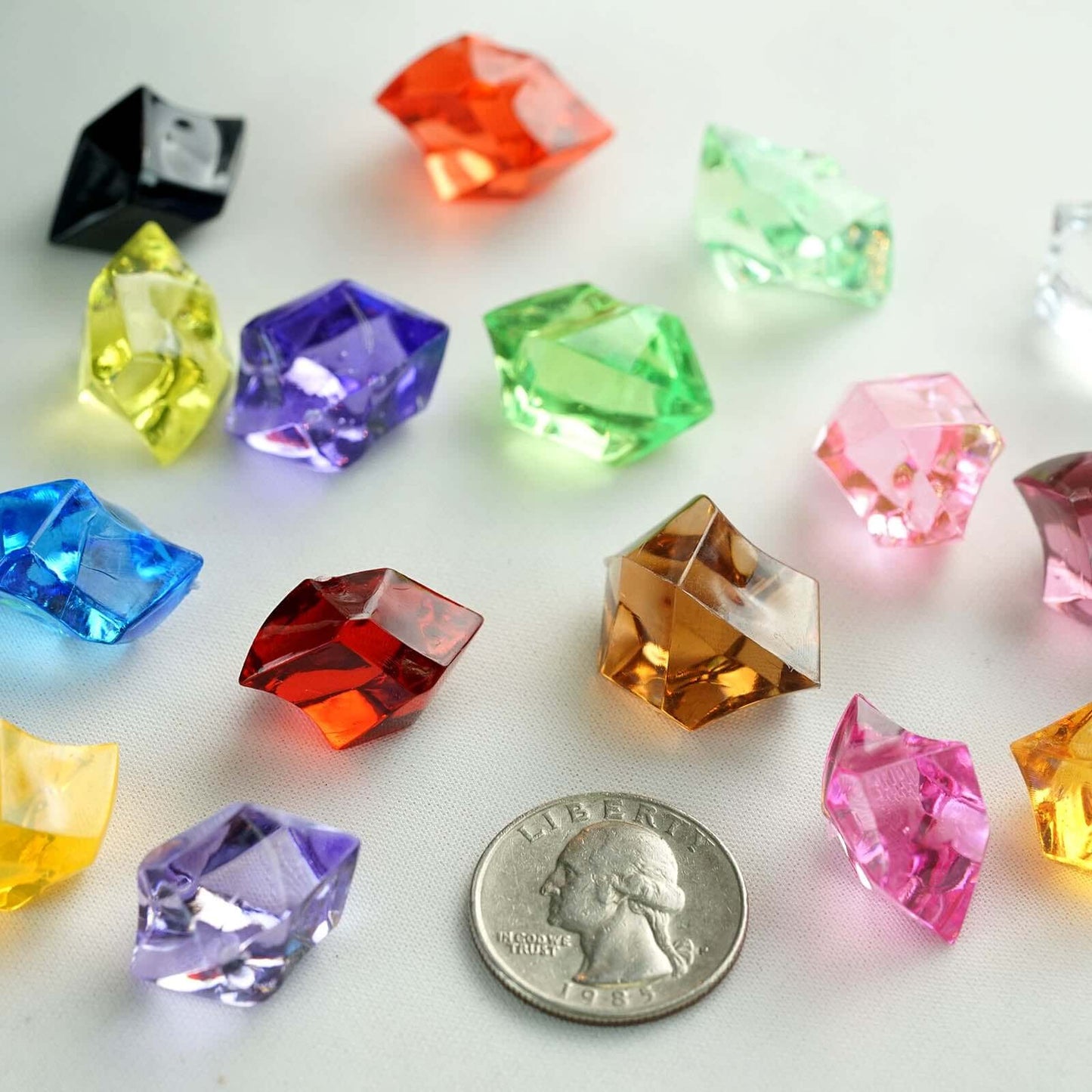 300 Pcs Acrylic Ice Bead Vase Fillers Large Pink - Stylish DIY Craft Crystals for Event Decor & Wedding Tables