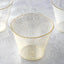 12-Pack Plastic Party Glasses Gold Glittered - Sparkly Disposable Cups for Events 9oz