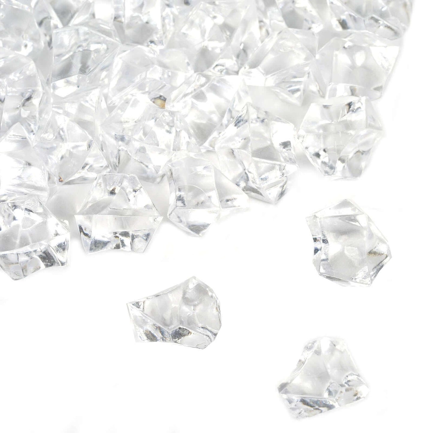 400 Pcs Acrylic Ice Bead Vase Fillers Mini Clear - Chic DIY Craft Crystals for Wedding Centerpieces & Table Styling