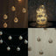 10 LED String Light Garland Silver Disco Mirror Ball Warm White - Battery Operated Event DÃ©cor 6ft