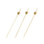 100-Pack Bamboo Cocktail Picks Gold Pearl Decorative Top Design - Eco Friendly Stir Sticks 4.5"