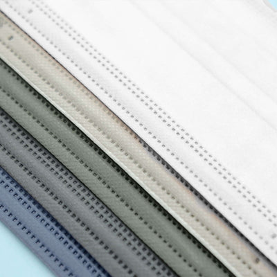 50 Pack 3 Ply Assorted Neutral Colors Disposable Face Mask Non Woven Mask with Ear Loop