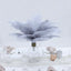 12 Pack 13"-15" Dusty Blue Natural Plume Real Ostrich Feathers, DIY Centerpiece Fillers