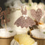 24-Pack Cupcake Topper Picks Bridal Shower Design Rose Gold Glitter - Wedding Cake Decoration Supplies Assorted Styles
