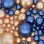 200Pcs Assorted Pearl Beads Vase Fillers in Navy Blue and Gold - Lustrous DIY Craft Bead Set