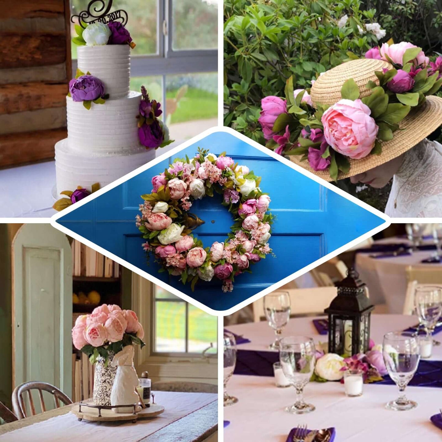 10-Pack Artificial Peony Flower Heads Peach - Versatile Faux Craft Flowers for DIY Event Styling Scrapbooking & Floral Arrangements 3"