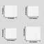 Set of 4 Acrylic Plexiglass Sheets Square Top Plates Assorted Sizes White - Protective Film Coating 3mm Thick