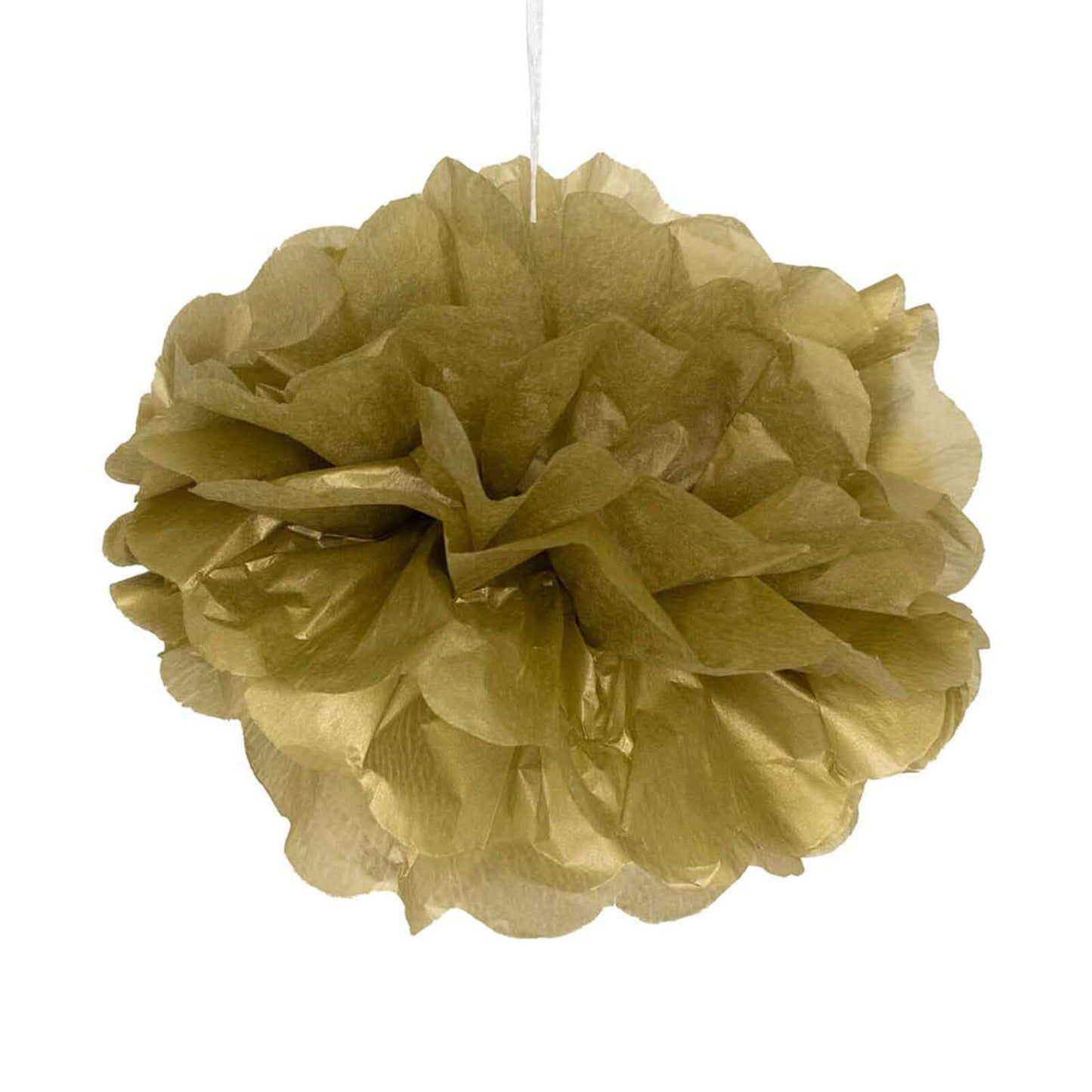 6 Pack 6" Gold Tissue Paper Pom Poms Flower Balls, Ceiling Wall Hanging Decorations