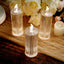 3-Pack LED Flameless Candle Lamps Diamond Acrylic Design Clear Warm White - Battery Operated Pillars 6"