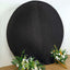 7.5ft Black Metallic Shimmer Tinsel Spandex Round Wedding Arch Cover, 2-Sided Photo Backdrop