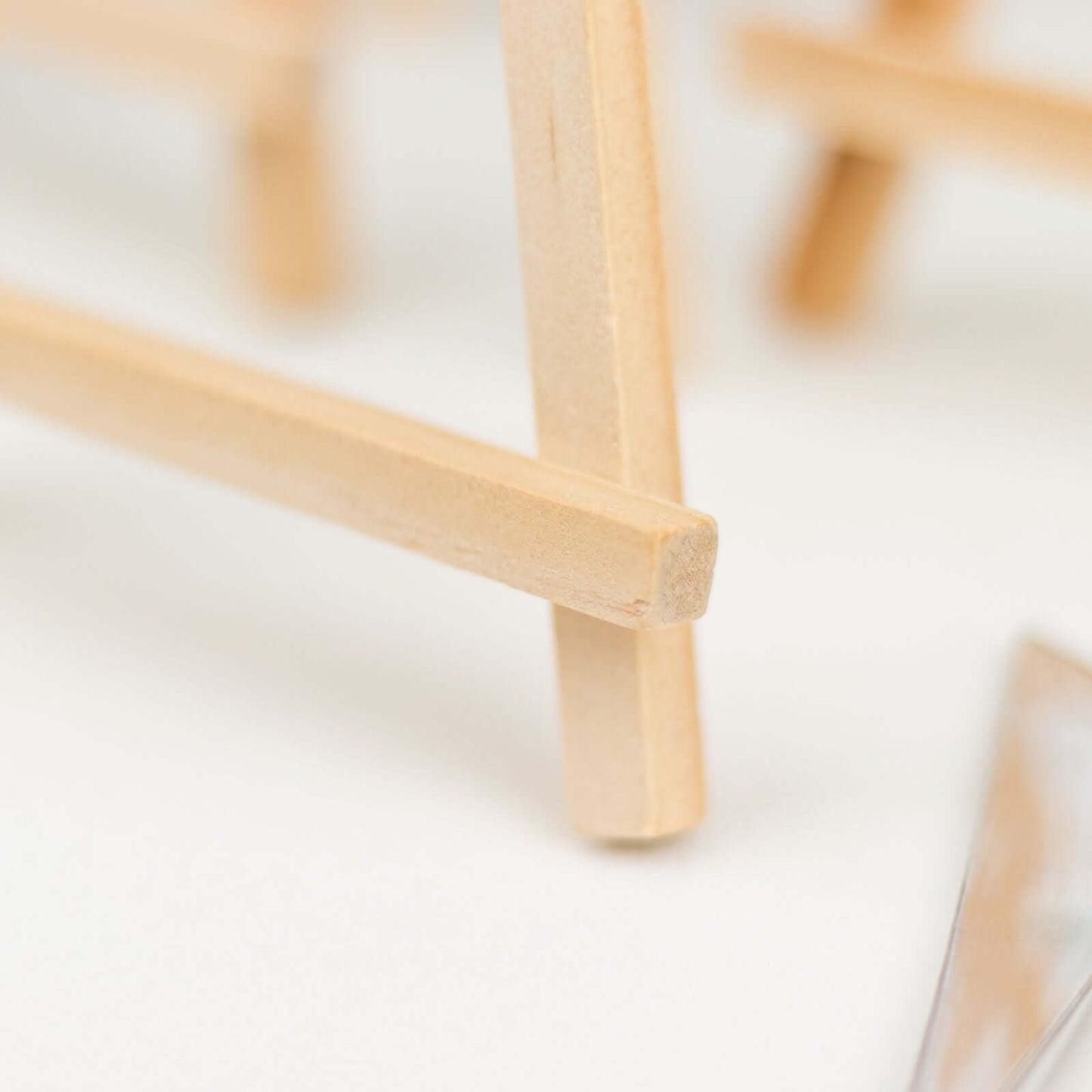 10-Pack Wooden Display Easel Stands DIY Small Design Natural - Rustic Place Card Table Number Holders 7"