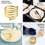 4 Pack Gold Plated Spiral Aluminum Napkin Rings