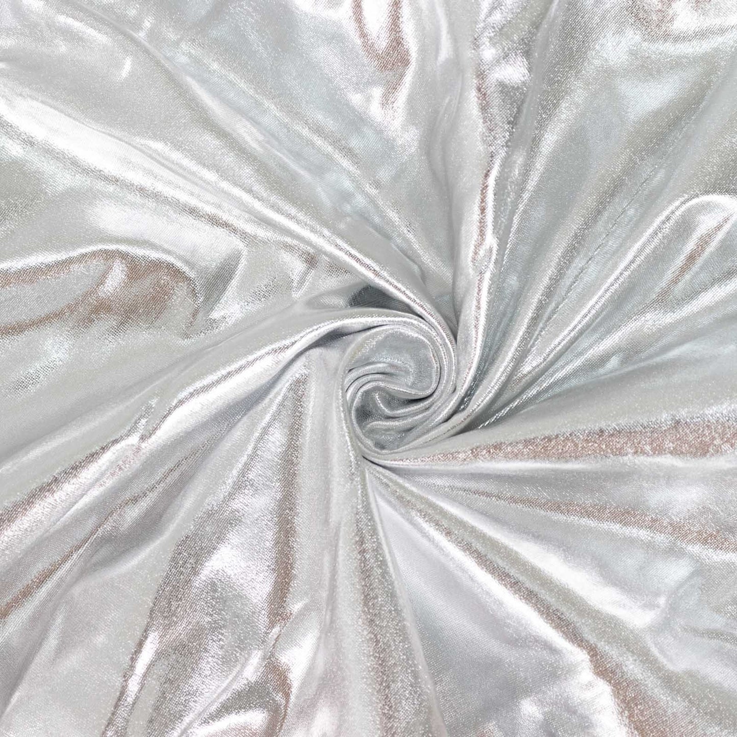 Set of 5 Metallic Silver Spandex Rectangle Pedestal Stand Covers, Stretchable Pillar Prop Covers - 160 GSM