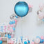2 Pack 18" 4D Metallic Blue Sphere Mylar Foil Helium or Air Balloons