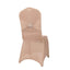 Spandex Chair Cover with Silver Rhinestone Buckled Sash Band Nude - Stretch Fitted Slipcover