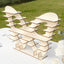 7-Tier Wooden Dessert Display Stand Butterfly Shaped Design Natural - Double Sided Cupcake Holder Shelf Rack 25"