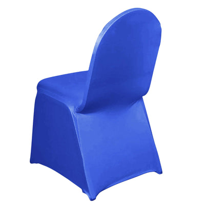 Spandex Chair Cover for Banquet Chairs Royal Blue - Stretch 160GSM Fabric with Slip-On Slipcover