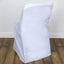Polyester Chair Cover for Folding Lifetime Chairs White - Reusable Durable Slip-On Cover for Weddings & Gatherings