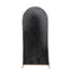 6ft Black Shimmer Tinsel Spandex Chiara Backdrop Stand Cover For Fitted Round Top Wedding Arch