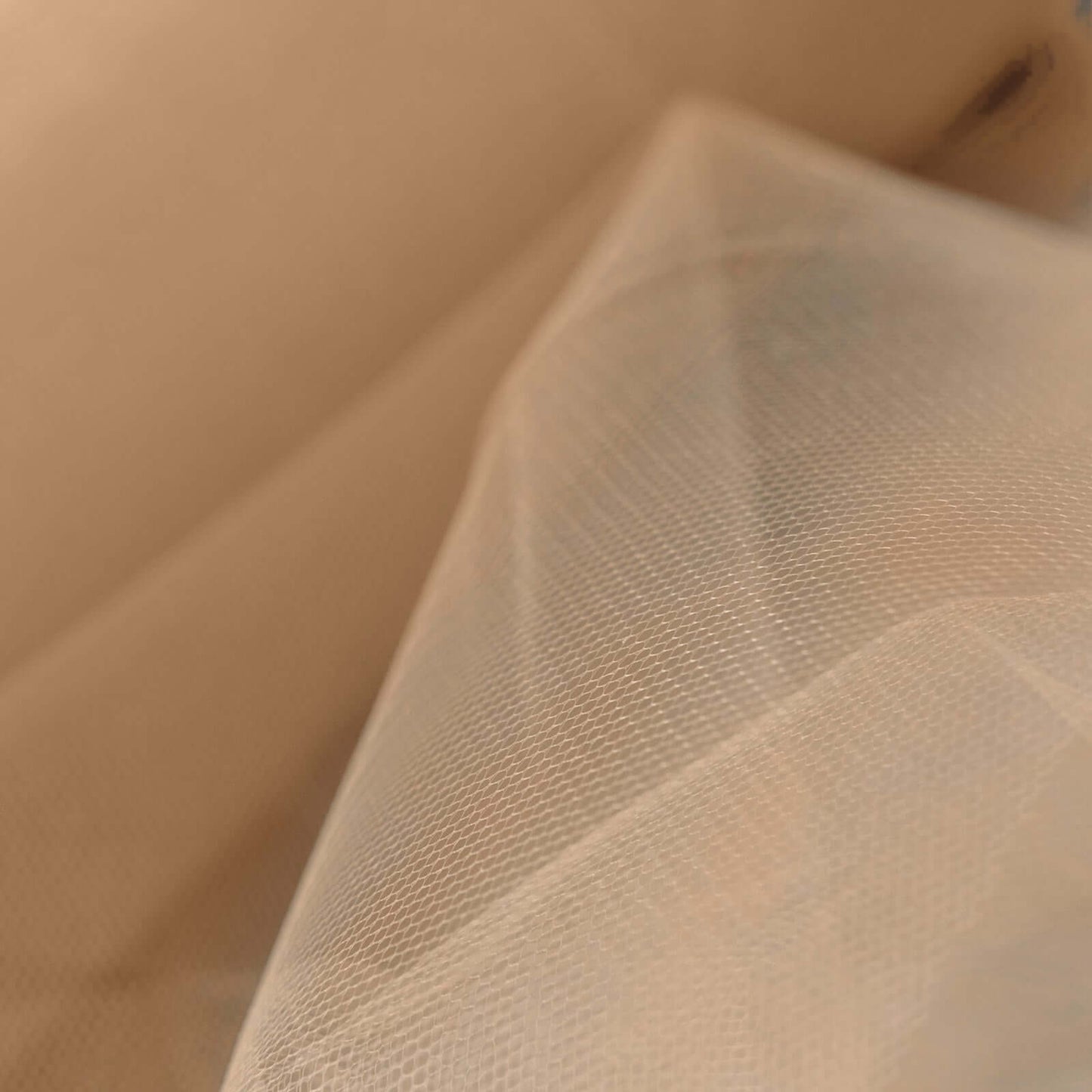 12"x100 Yards Natural Tulle Fabric Bolt, Sheer Fabric Spool Roll For Crafts