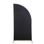 7ft Matte Black Spandex Half Moon Chiara Backdrop Stand Cover, Custom Fitted Wedding Arch Cover