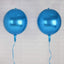 2 Pack 14" 4D Royal Blue Sphere Mylar Foil Helium or Air Balloons