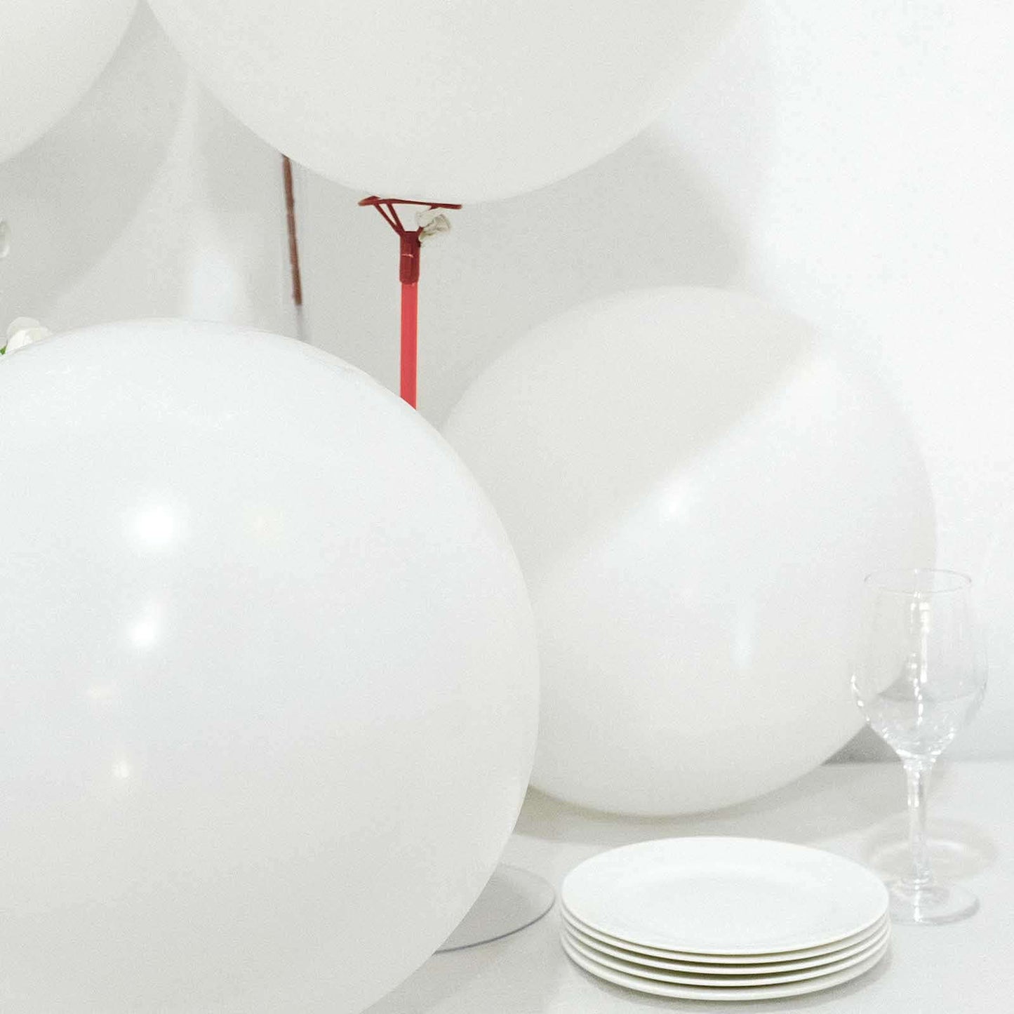 10 Pack 18" Matte Pastel White Helium or Air Latex Party Balloons