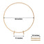 36" Gold Metal Round Hoop Wedding Centerpiece, Self Standing Table Floral Wreath Frame