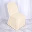 10 Pack Polyester Chair Cover for Banquet Chairs Beige - Stain-Resistant Reusable Slip-On Slipcover