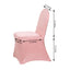 Spandex Chair Cover with Metallic Shimmer Tinsel Back for Banquet Chairs Rose Gold - Fitted Slipcover