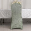 Crushed Velvet Spandex Banquet Chair Cover Fitted Slipcover Sage Green - Stretch 190GSM Slipcover with Foot Pockets