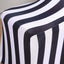 Spandex Chair Cover with Foot Pockets for Banquet Chairs Black/White 2" Stripes - Durable 160GSM Fitted Slipcover for Weddings & Gatherings