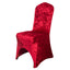 Crushed Velvet Spandex Banquet Chair Cover Fitted Slipcover Red - Stretch 190GSM Slipcover with Foot Pockets
