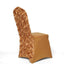 Satin Rosette Chair Cover for Banquet Chairs Gold - Stylish Stretch Fitted Slip-On Design for Sophisticated Gatherings