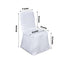 Polyester Chair Cover with Square Top for Banquet Chairs White - Durable Reusable Slip-On Cover for Weddings & Parties