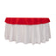 Cotton Blend 70" Round Tablecloth Red - Wrinkle-Resistant Table Cover