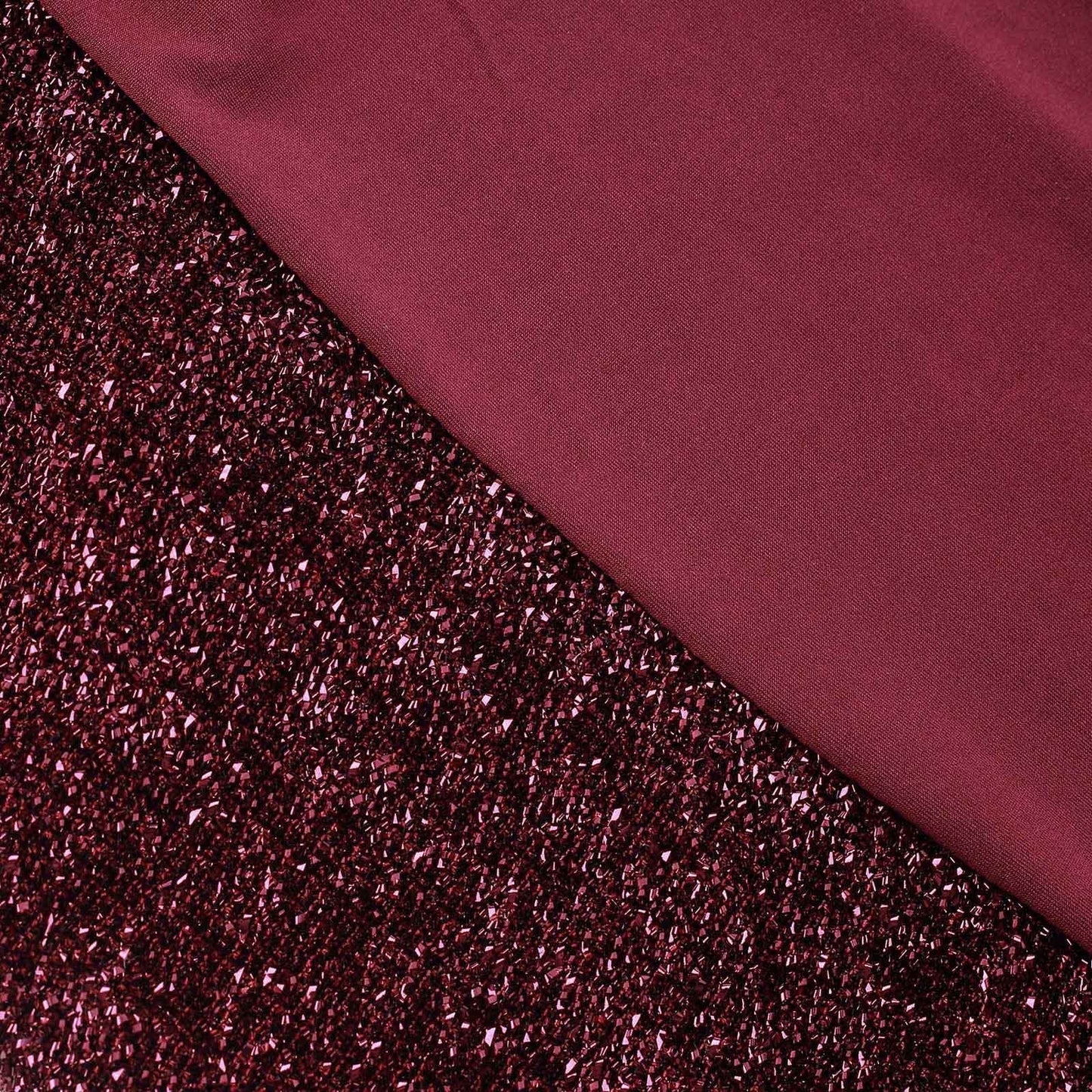 Spandex Chair Cover with Metallic Shimmer Tinsel Back for Banquet Chairs Burgundy - Fitted Slipcover