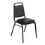 Polyester Chair Cover with Square Top for Banquet Chairs Black - Durable Reusable Slip-On Cover